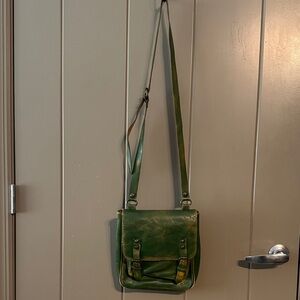 Patricia Nash Green Leather crossbody Bag